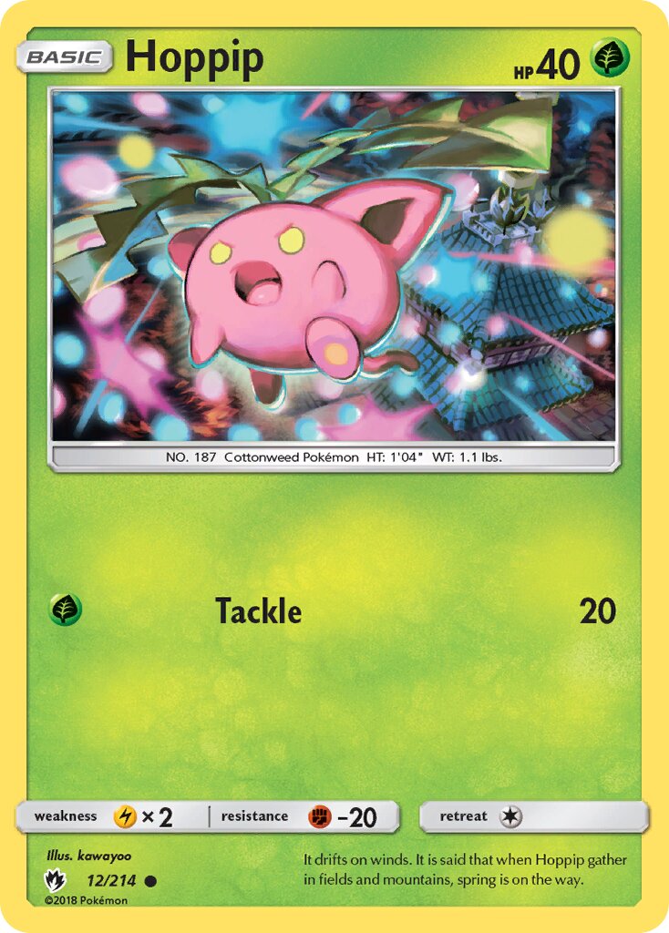 Hoppip 012/214 — Lost Thunder (English Pokémon TCG card)