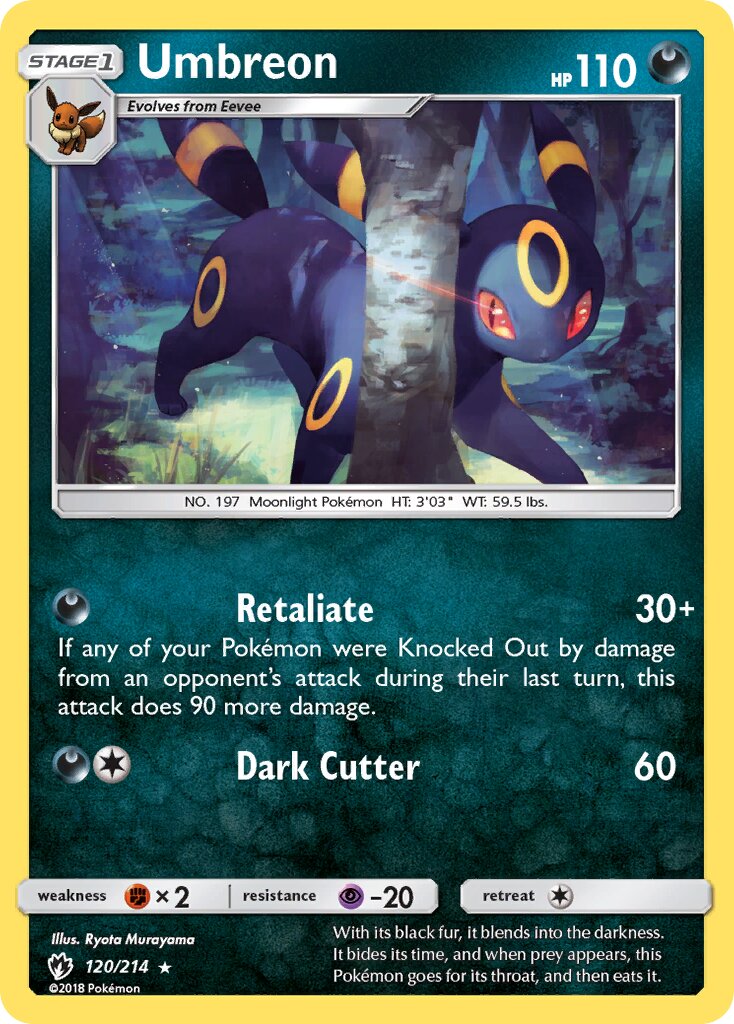 Umbreon 120/214 — Lost Thunder (English Pokémon TCG card)