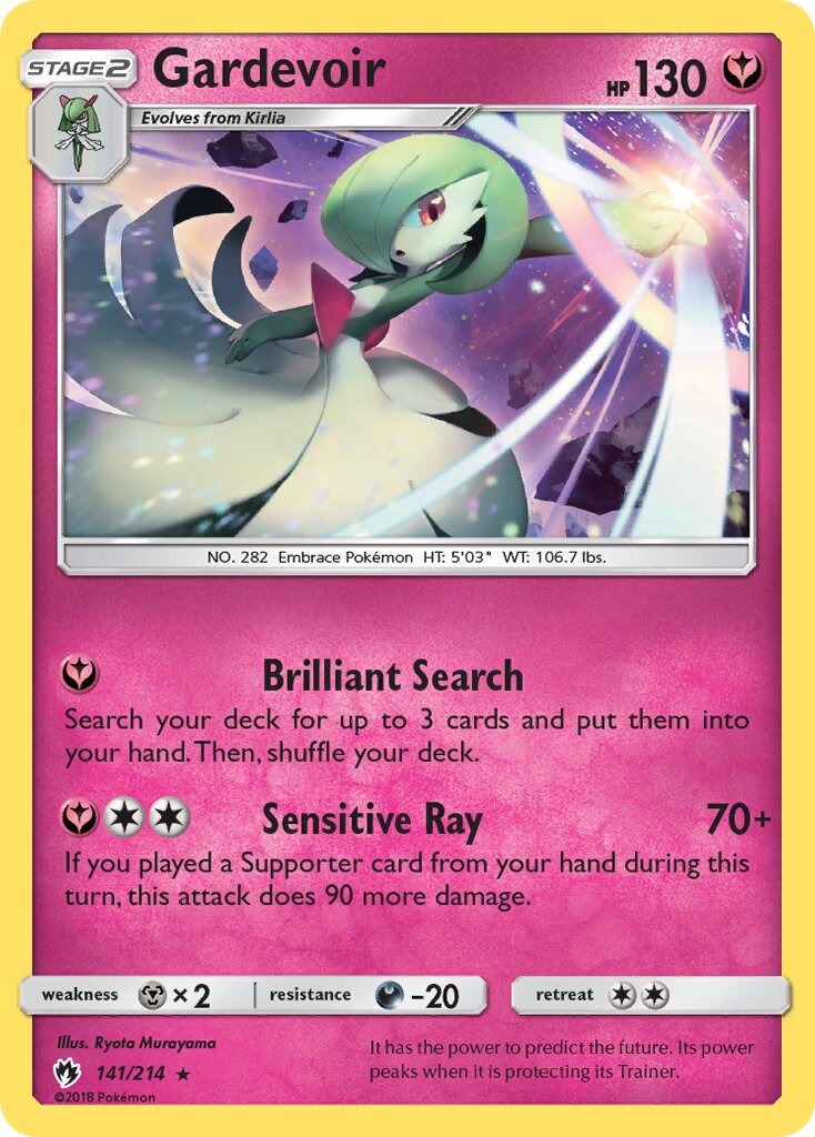 Gardevoir 141/214 — Lost Thunder (English Pokémon TCG card)