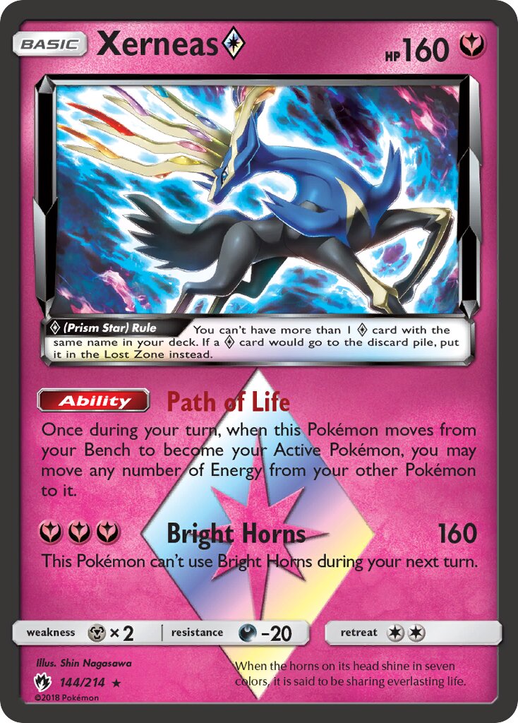 Xerneas ◇ 144/214 — Lost Thunder (English Pokémon TCG card)