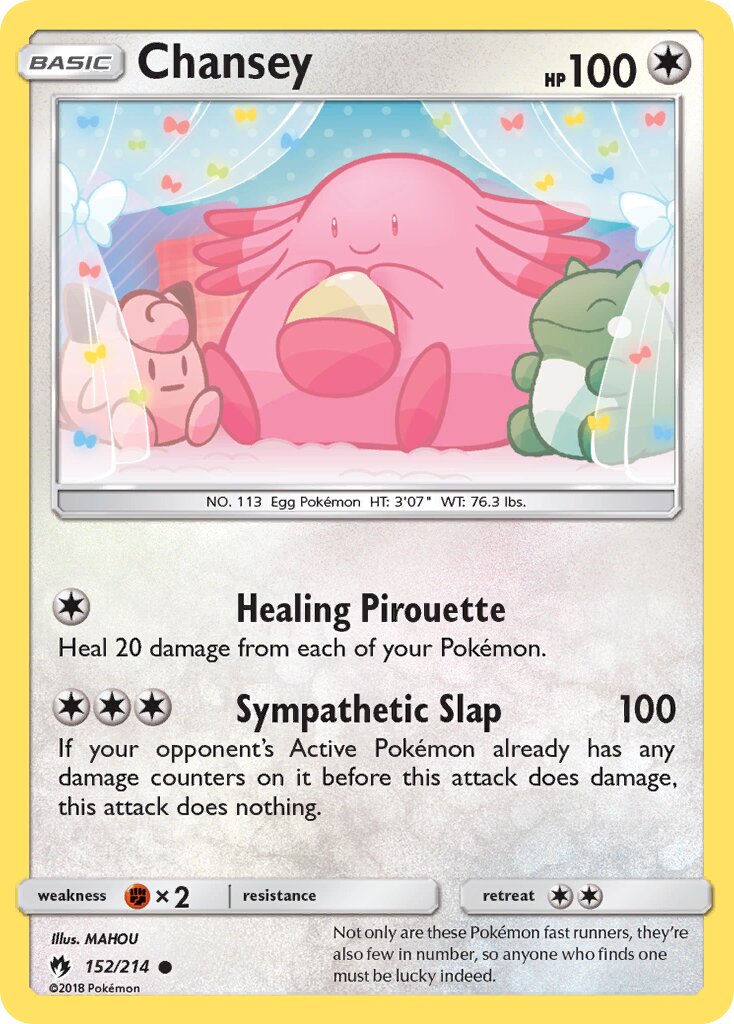 Chansey 152/214 — Lost Thunder (English Pokémon TCG card)