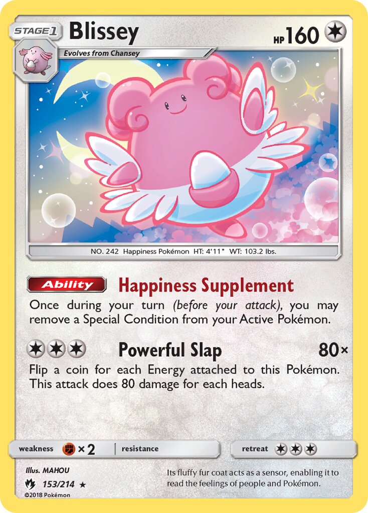 Blissey 153/214 — Lost Thunder (English Pokémon TCG card)