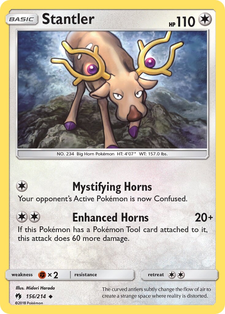 Stantler 156/214 — Lost Thunder (English Pokémon TCG card)