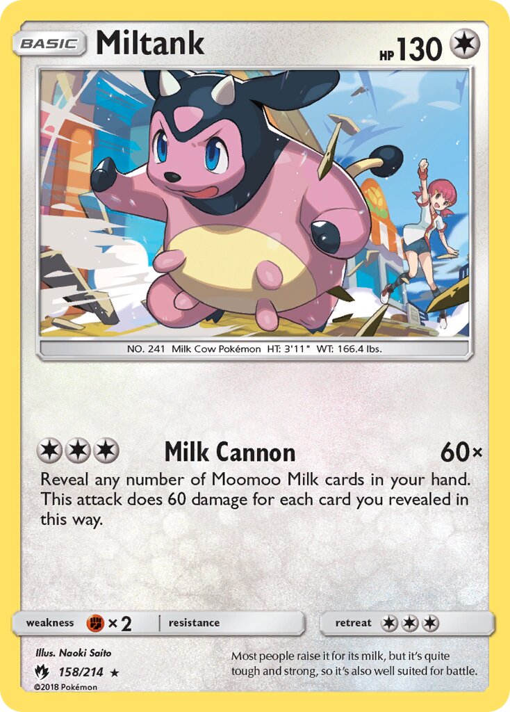 Miltank 158/214 — Lost Thunder (English Pokémon TCG card)