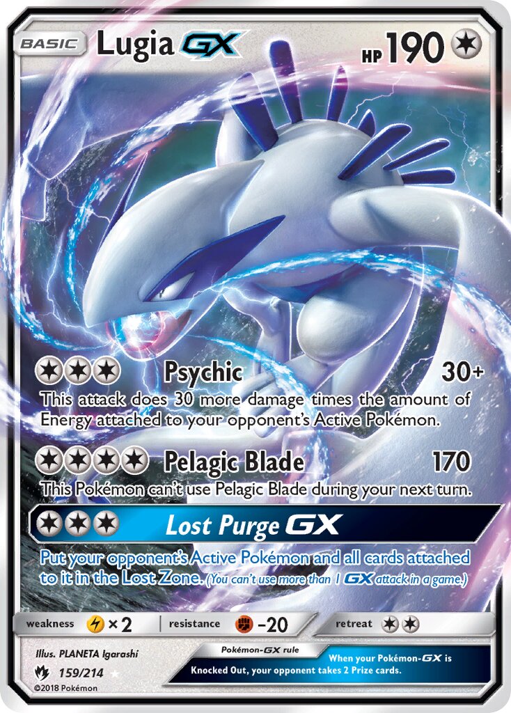 Lugia-GX 159/214 — Lost Thunder (English Pokémon TCG card)