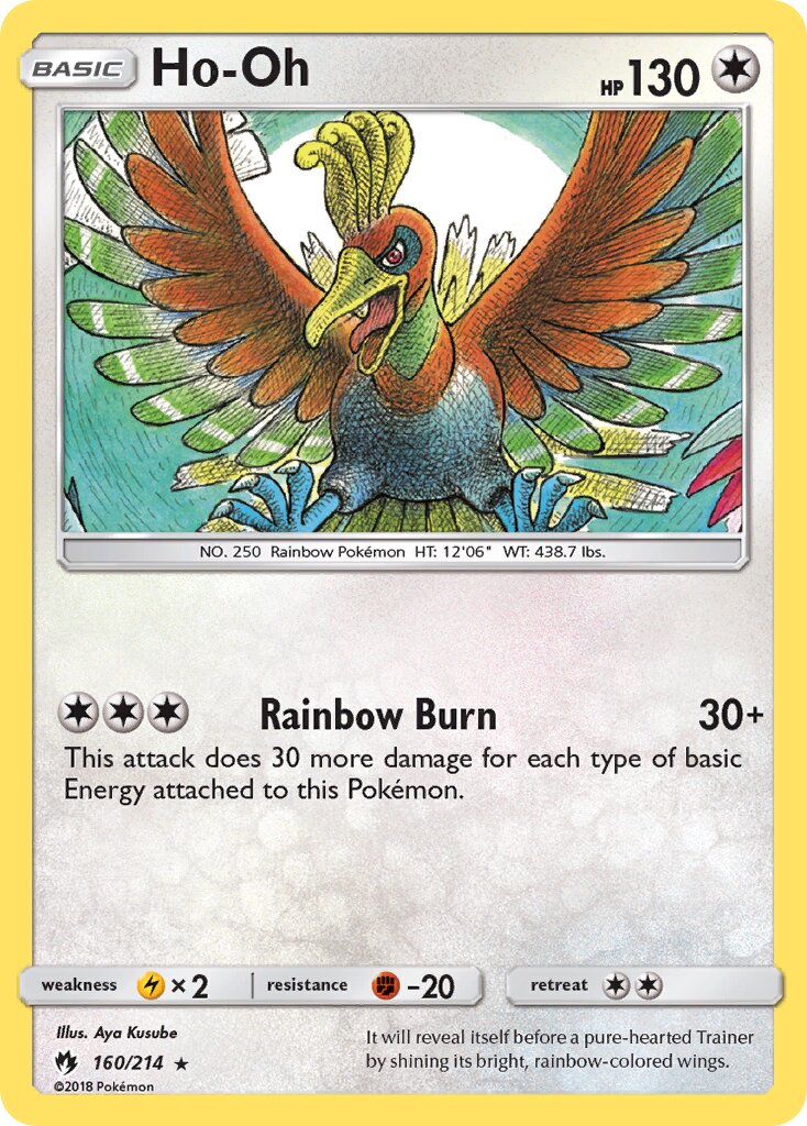 Ho-Oh 160/214 — Lost Thunder (English Pokémon TCG card)