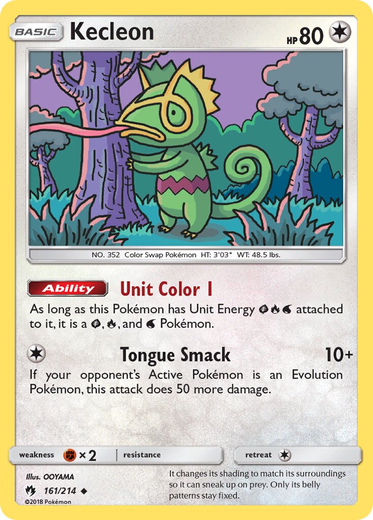 Kecleon 161/214 — Lost Thunder (English Pokémon TCG card)