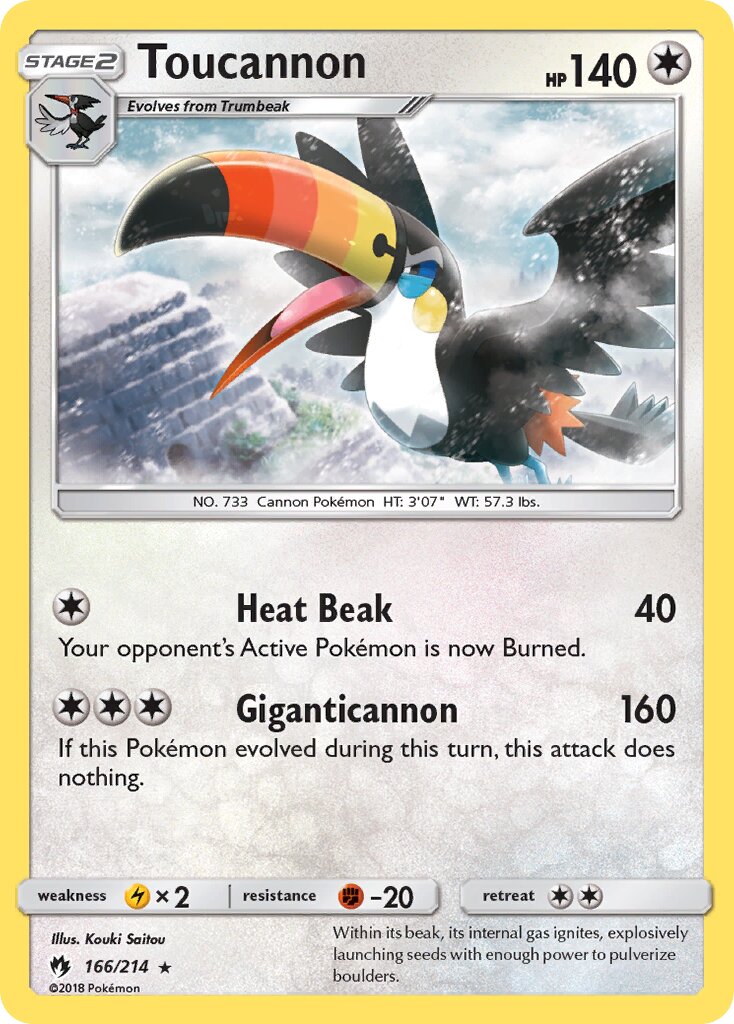 Toucannon 166/214 — Lost Thunder (English Pokémon TCG card)
