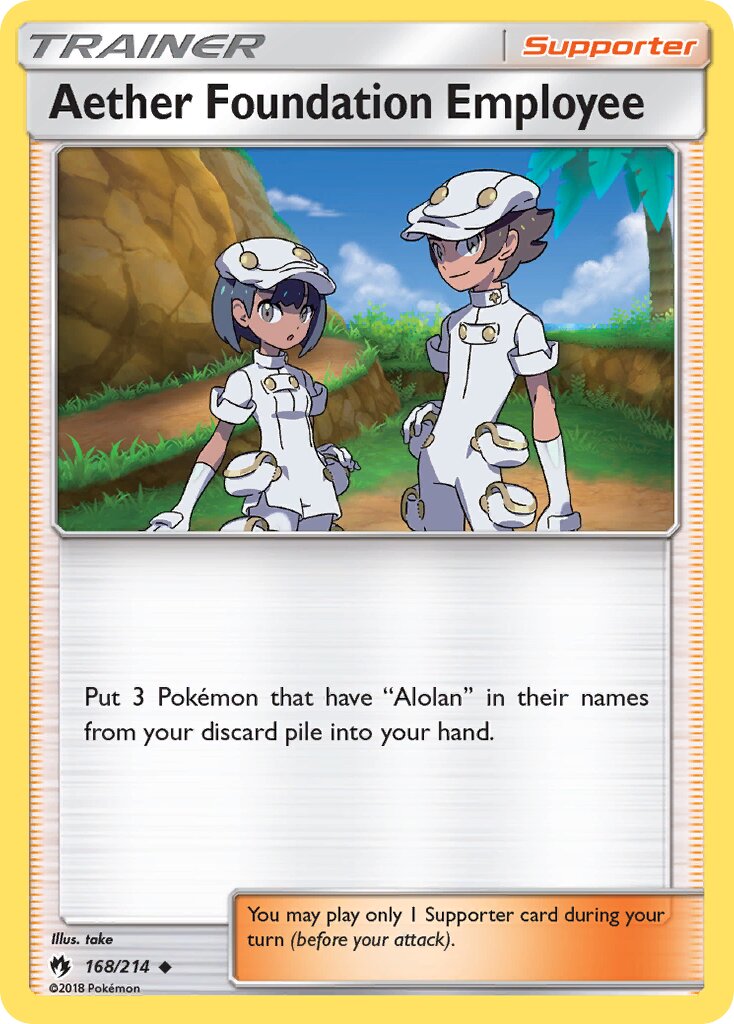 Aether Foundation Employee 168/214 — Lost Thunder (English Pokémon TCG card)
