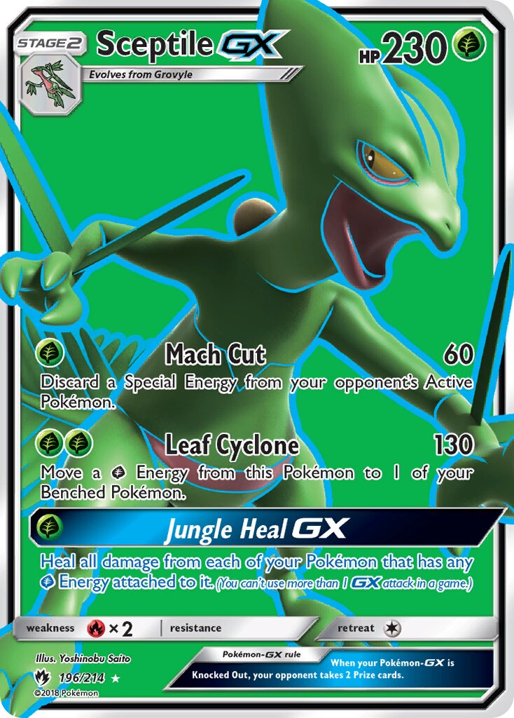 Sceptile-GX 196/214 — Lost Thunder (English Pokémon TCG card)