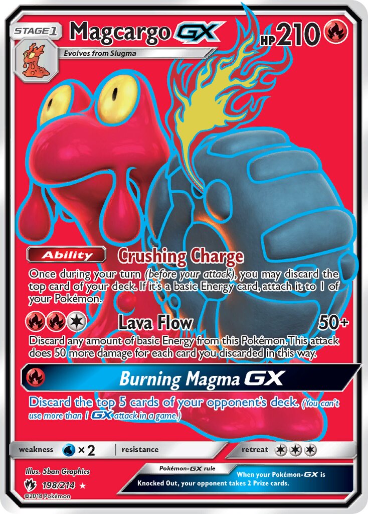 Magcargo-GX 198/214 — Lost Thunder (English Pokémon TCG card)