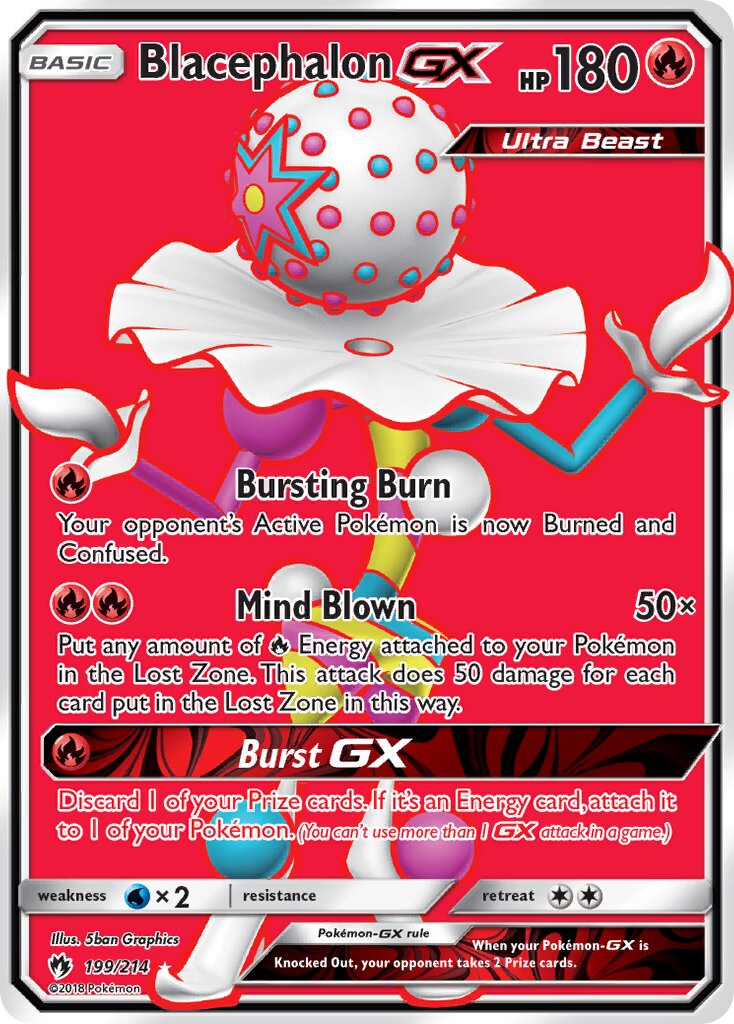 Blacephalon-GX 199/214 — Lost Thunder (English Pokémon TCG card)