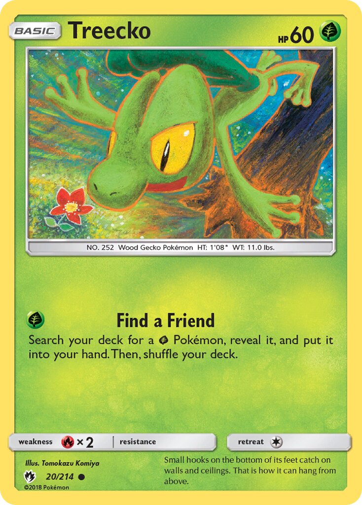 Treecko 020/214 — Lost Thunder (English Pokémon TCG card)