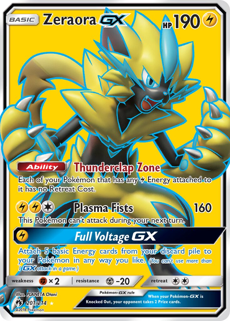 Zeraora-GX 201/214 — Lost Thunder (English Pokémon TCG card)