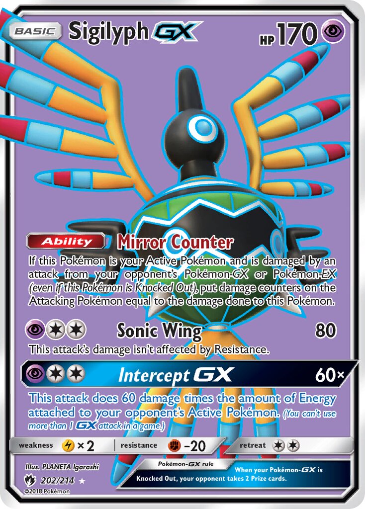 Sigilyph-GX 202/214 — Lost Thunder (English Pokémon TCG card)