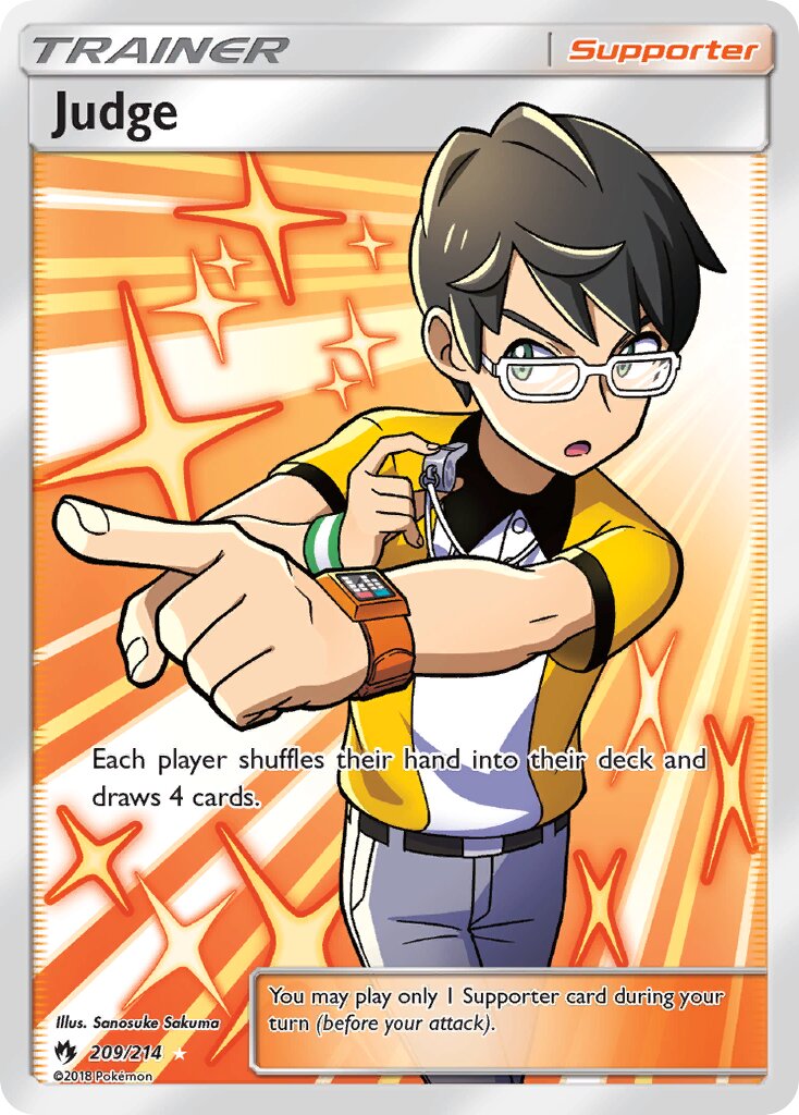 Judge 209/214 — Lost Thunder (English Pokémon TCG card)