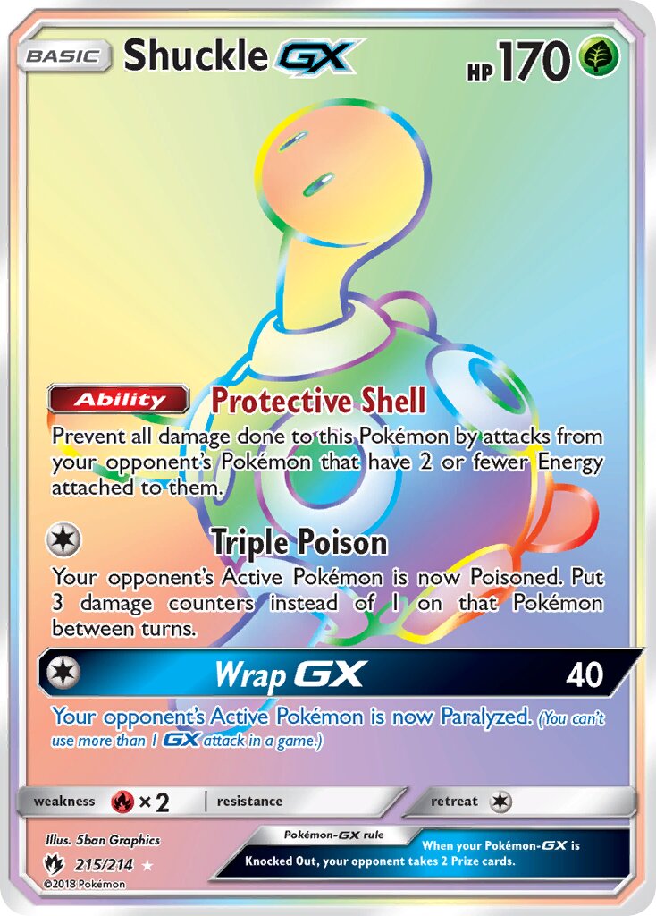 Shuckle-GX 215/214 — Lost Thunder (English Pokémon TCG card)