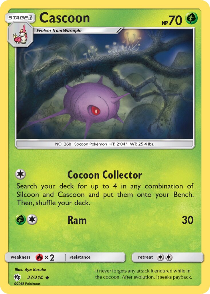 Cascoon 027/214 — Lost Thunder (English Pokémon TCG card)