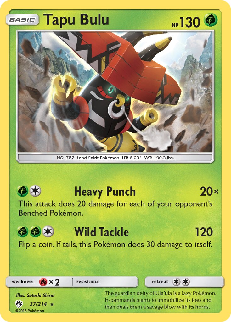 Tapu Bulu 037/214 — Lost Thunder (English Pokémon TCG card)