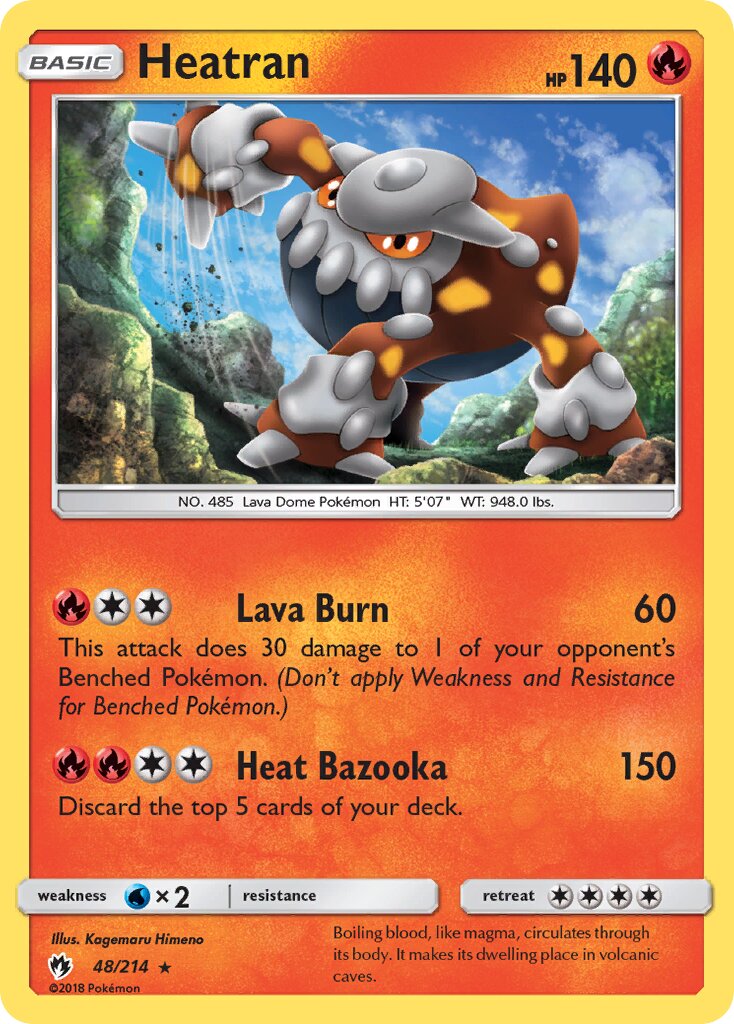 Heatran 048/214 — Lost Thunder (English Pokémon TCG card)