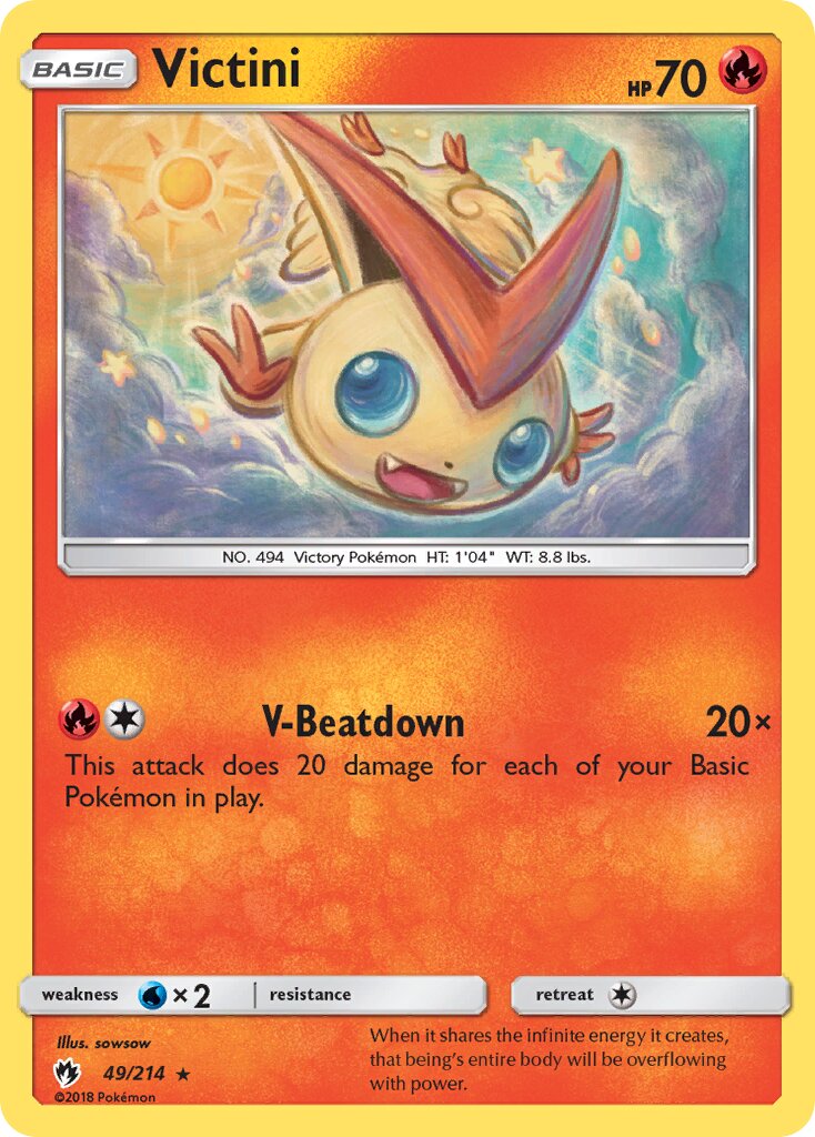 Victini 049/214 — Lost Thunder (English Pokémon TCG card)