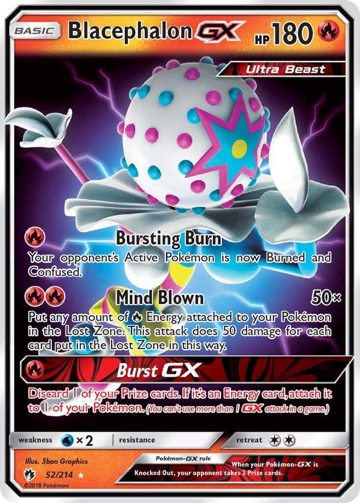 Blacephalon-GX 052/214 — Lost Thunder (English Pokémon TCG card)