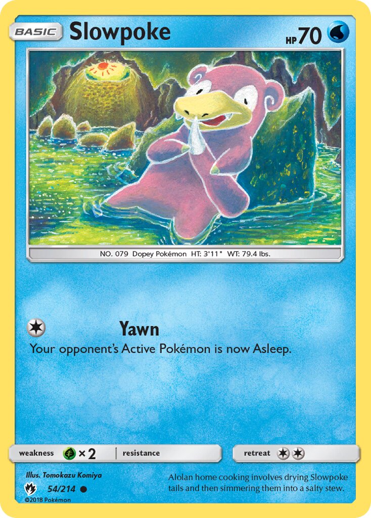 Slowpoke 054/214 — Lost Thunder (English Pokémon TCG card)