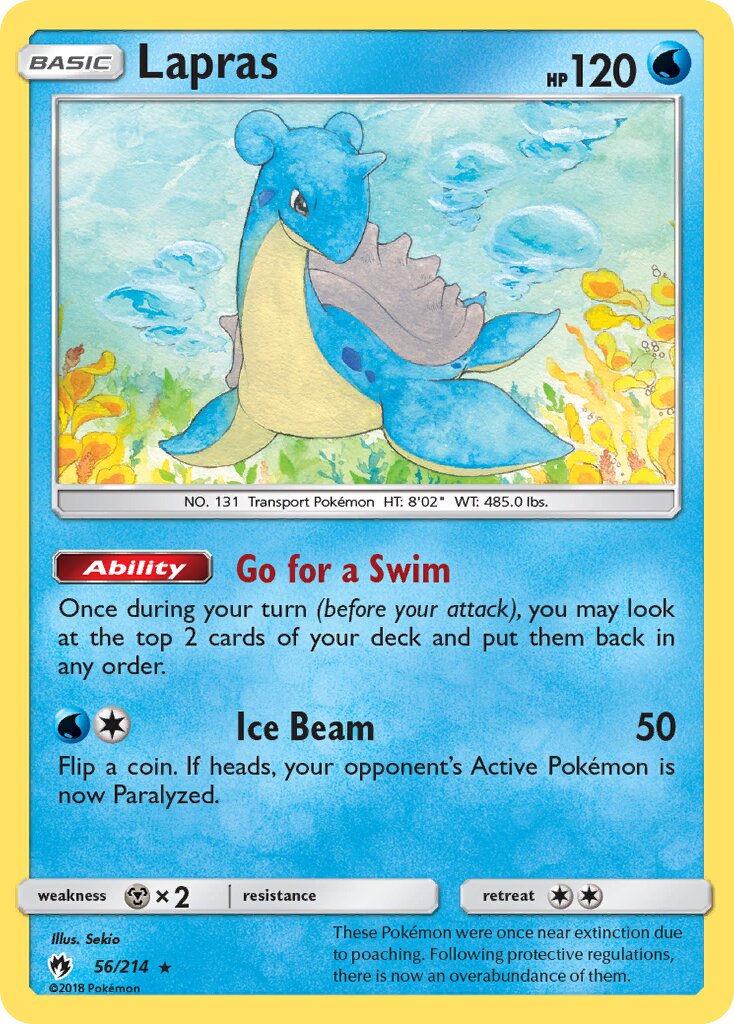 Lapras 056/214 — Lost Thunder (English Pokémon TCG card)