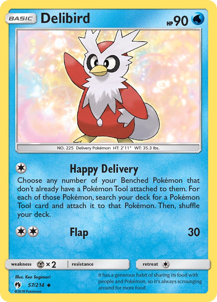 Delibird 057/214 — Lost Thunder (English Pokémon TCG card)
