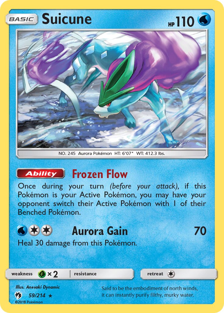 Suicune 059/214 — Lost Thunder (English Pokémon TCG card)