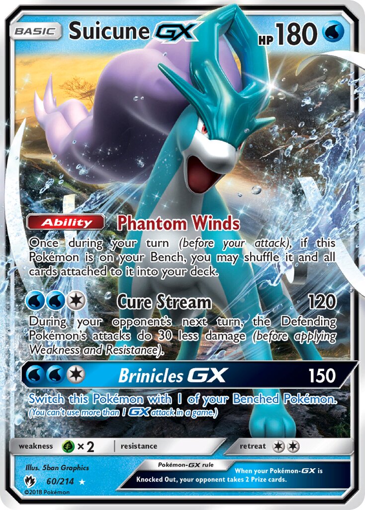 Suicune-GX 060/214 — Lost Thunder (English Pokémon TCG card)