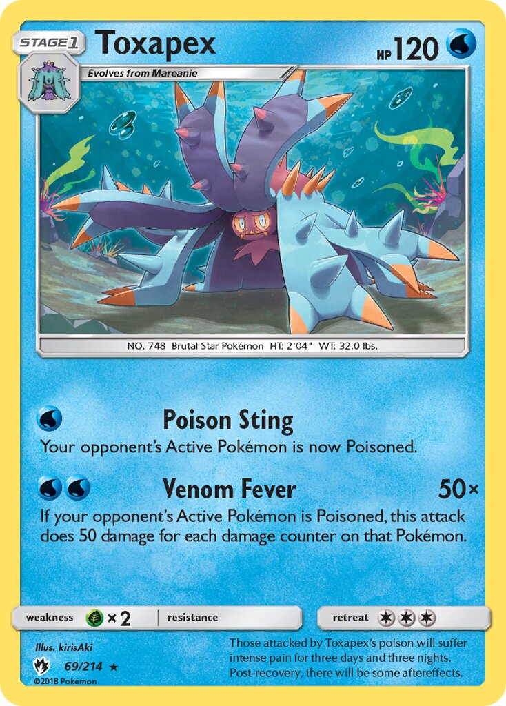 Toxapex 069/214 — Lost Thunder (English Pokémon TCG card)