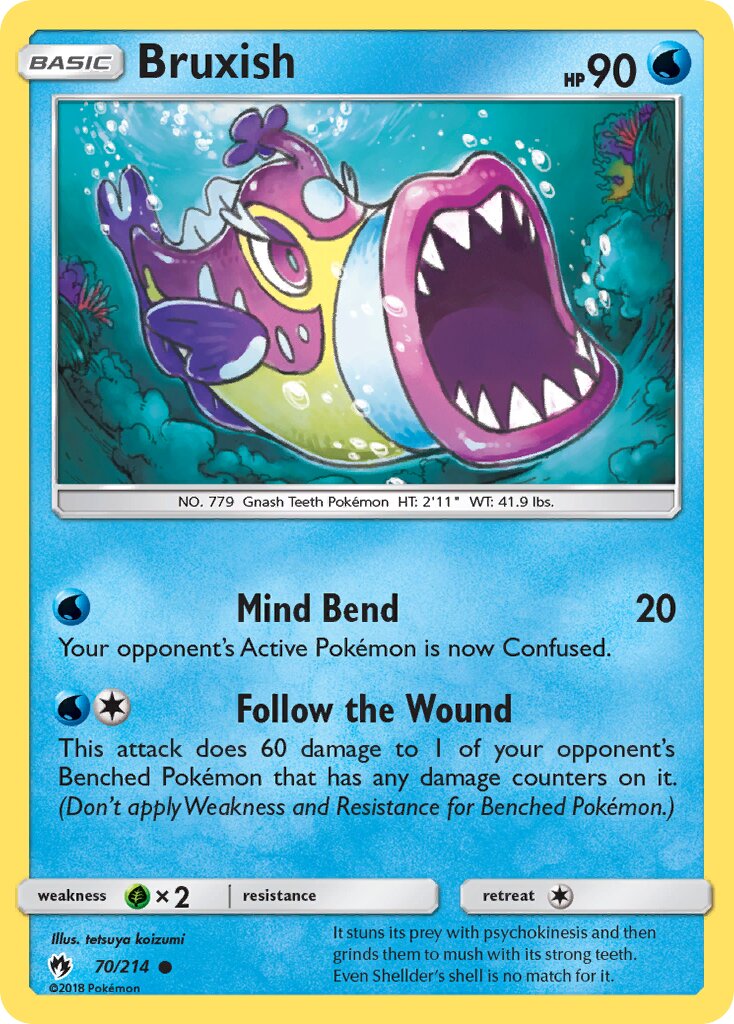 Bruxish 070/214 — Lost Thunder (English Pokémon TCG card)