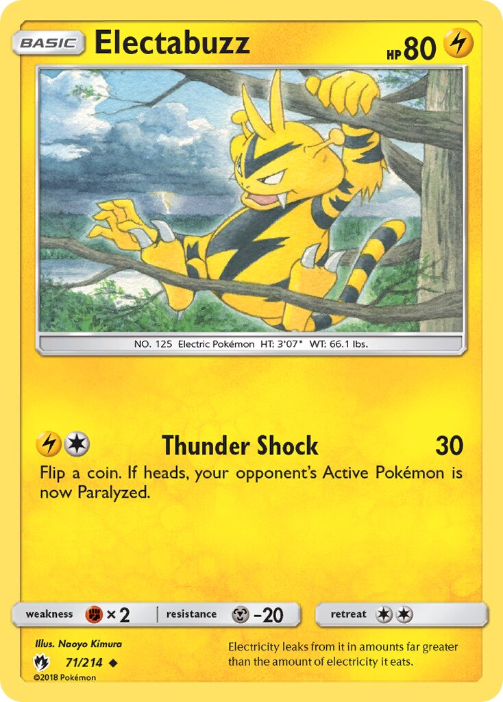 Electabuzz 071/214 — Lost Thunder (English Pokémon TCG card)