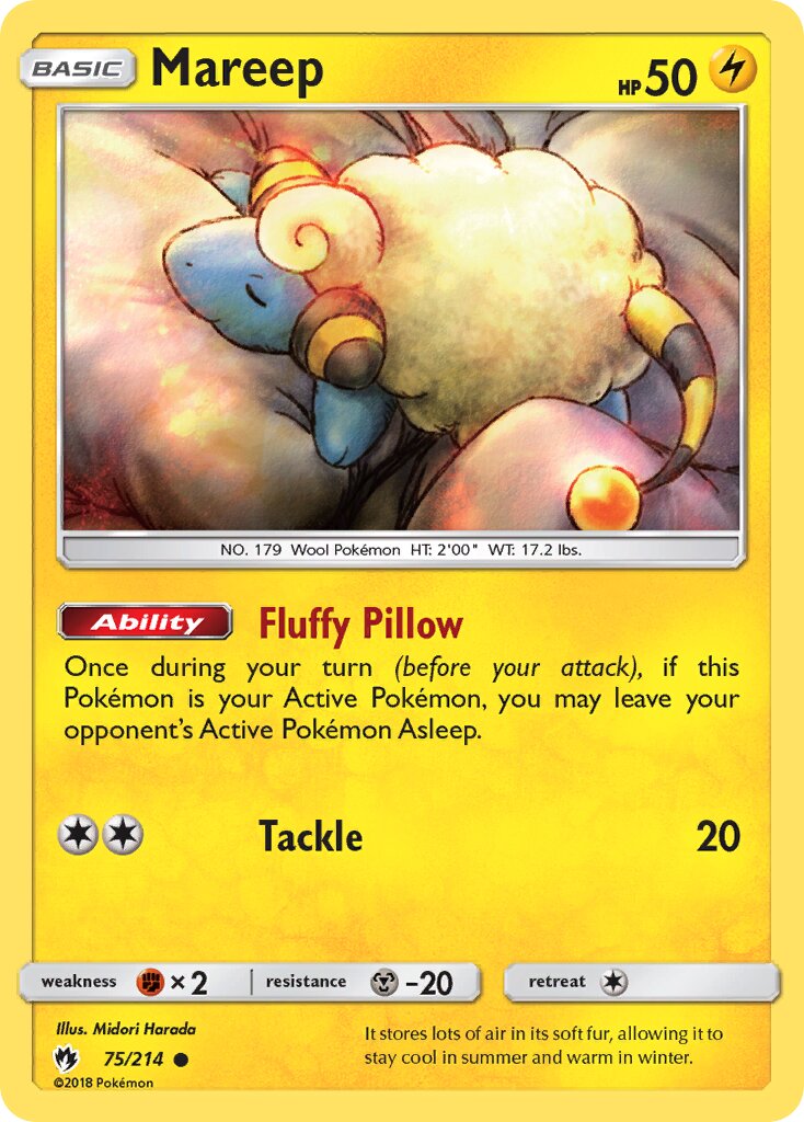 Mareep 075/214 — Lost Thunder (English Pokémon TCG card)