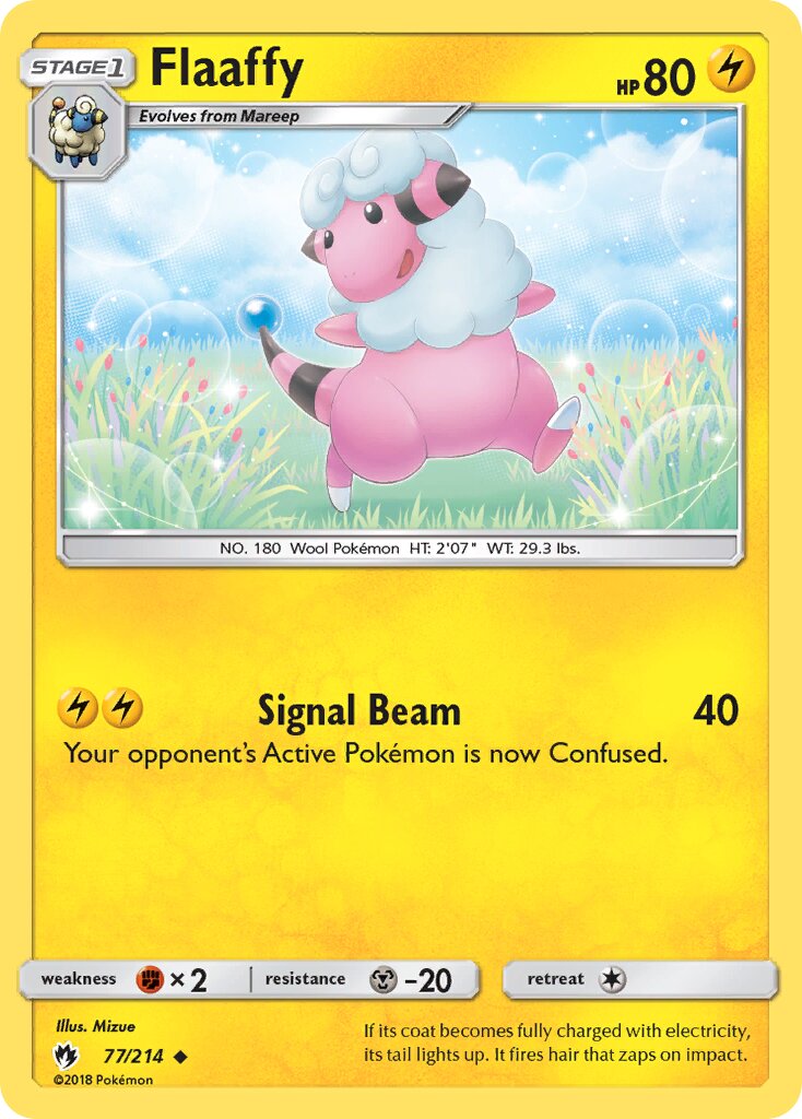 Flaaffy 077/214 — Lost Thunder (English Pokémon TCG card)