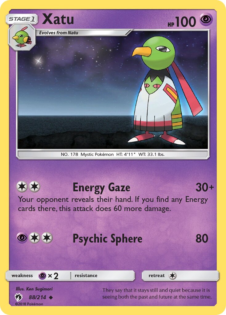 Xatu 088/214 — Lost Thunder (English Pokémon TCG card)