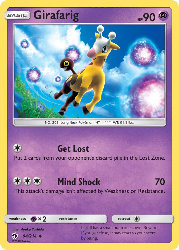 Girafarig 094/214 — Lost Thunder (English Pokémon TCG card)