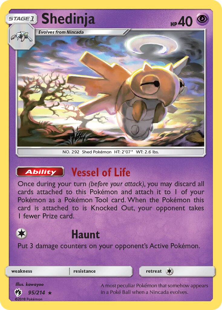 Shedinja 095/214 — Lost Thunder (English Pokémon TCG card)