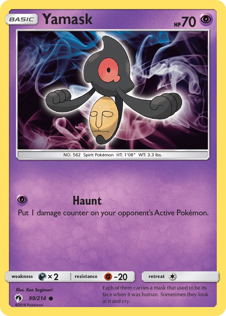 Yamask 099/214 — Lost Thunder (English Pokémon TCG card)
