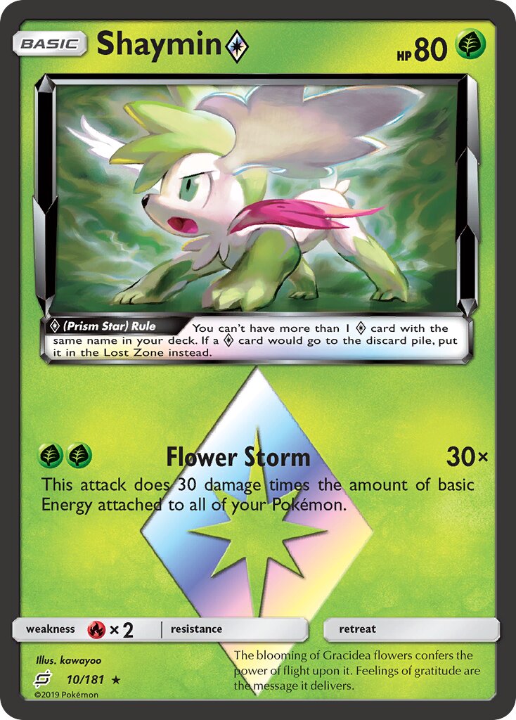 Shaymin ◇ 010/181 — Team Up (English Pokémon TCG card)