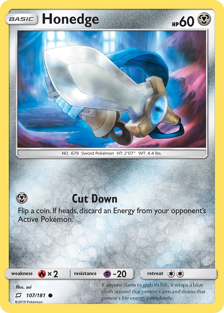 Honedge 107/181 — Team Up (English Pokémon TCG card)
