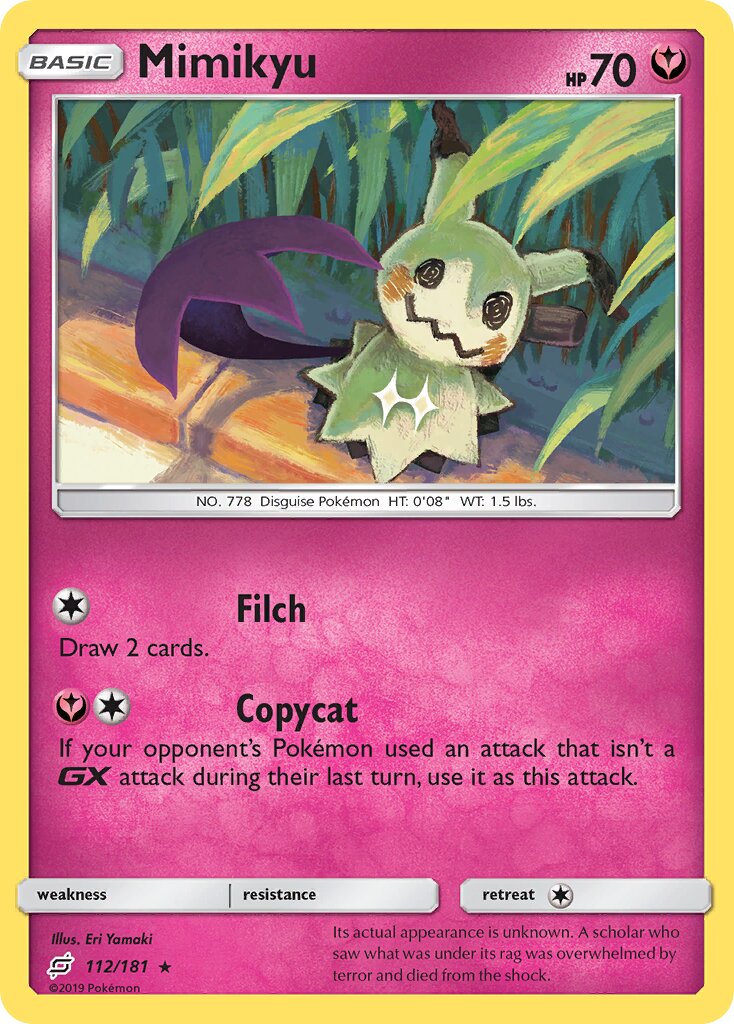 Mimikyu 112/181 — Team Up (English Pokémon TCG card)