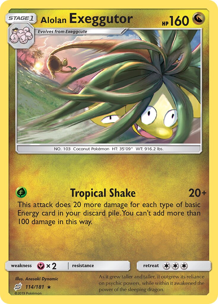 Alolan Exeggutor 114/181 — Team Up (English Pokémon TCG card)