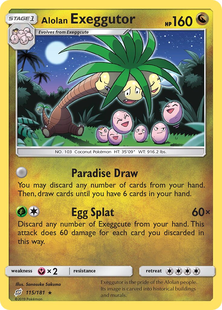 Alolan Exeggutor 115/181 — Team Up (English Pokémon TCG card)