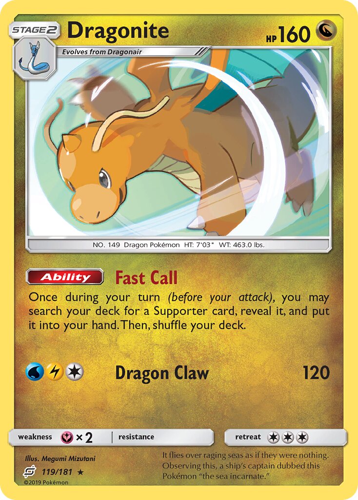 Dragonite 119/181 — Team Up (English Pokémon TCG card)