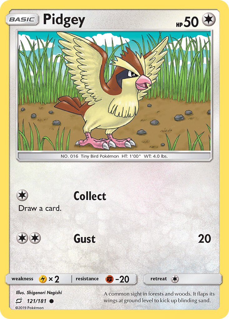 Pidgey 121/181 — Team Up (English Pokémon TCG card)