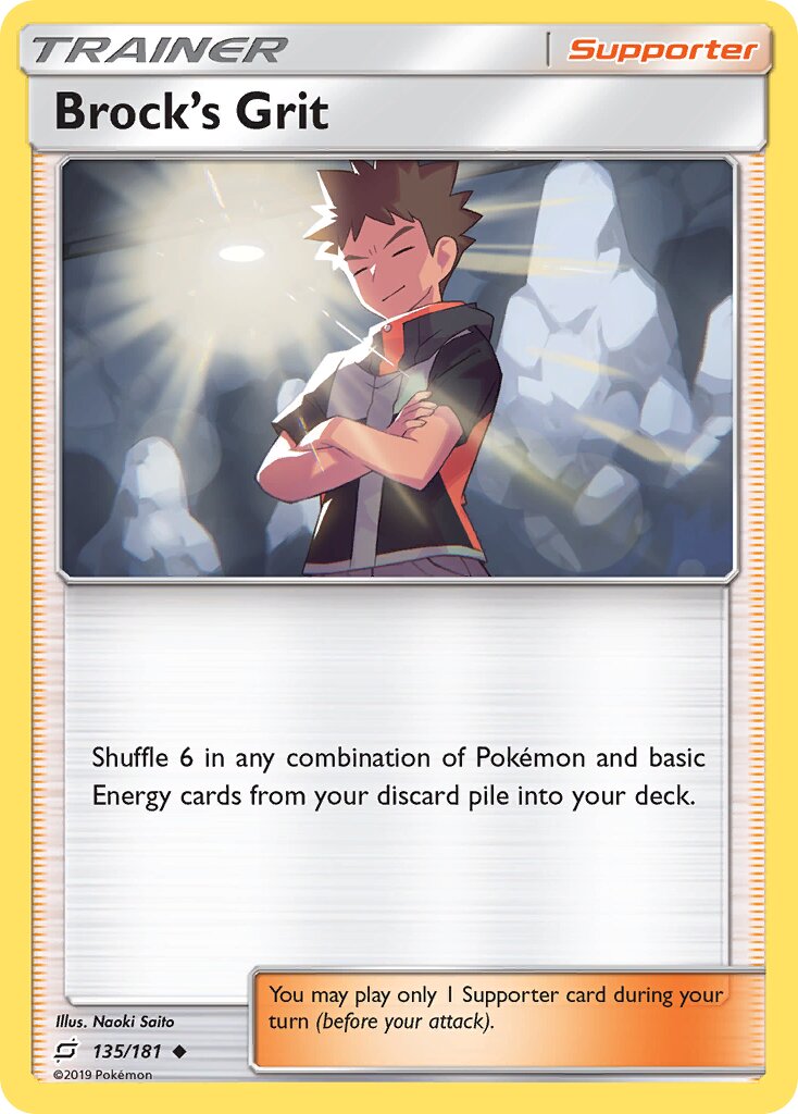 Brock's Grit 135/181 — Team Up (English Pokémon TCG card)