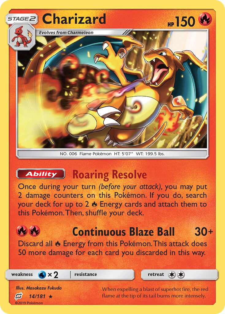 Charizard 014/181 — Team Up (English Pokémon TCG card)