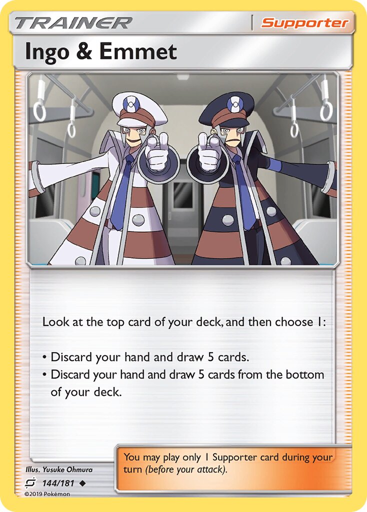 Ingo & Emmet 144/181 — Team Up (English Pokémon TCG card)